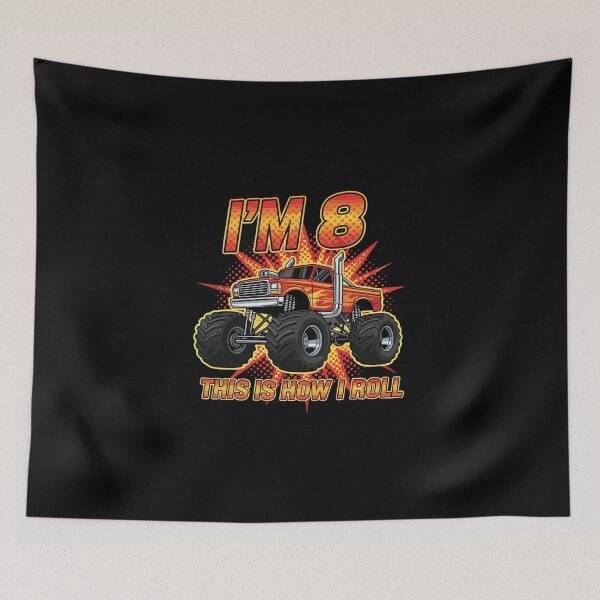 Item preview, I'm 8 This Is How I Roll Eight Year Old Monster Truck Birthday designed and sold by PopStars1993.