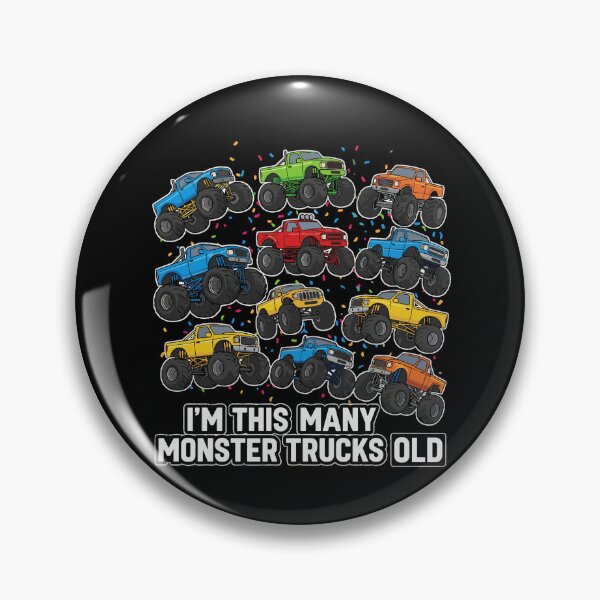 Item preview, I'm This Many Monster Trucks Old Birthday Monster Truck Boy Kids Celebration designed and sold by PopStars1993.
