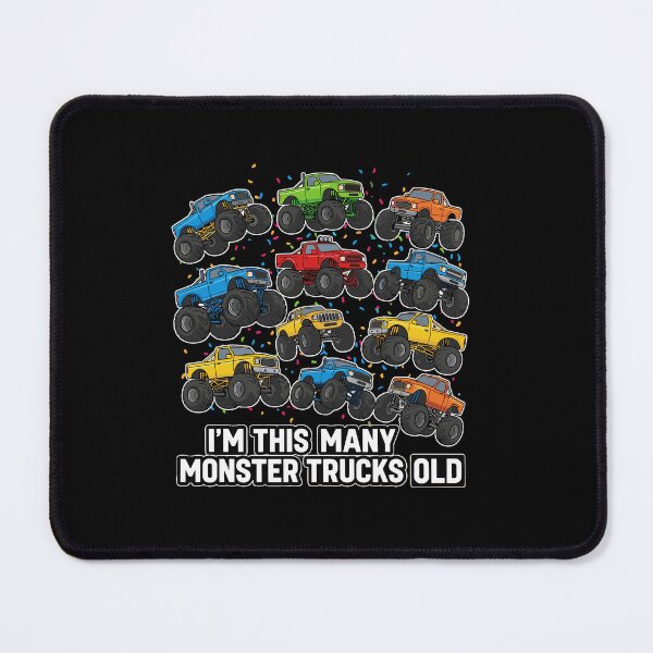 Item preview, I'm This Many Monster Trucks Old Birthday Monster Truck Boy Kids Celebration designed and sold by PopStars1993.