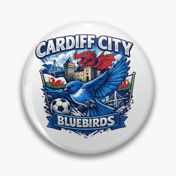 Item preview, Cardiff City Bluebirds Vintage Football Fan Art | Welsh Football Supporter Design designed and sold by GarnerSupplyCo.