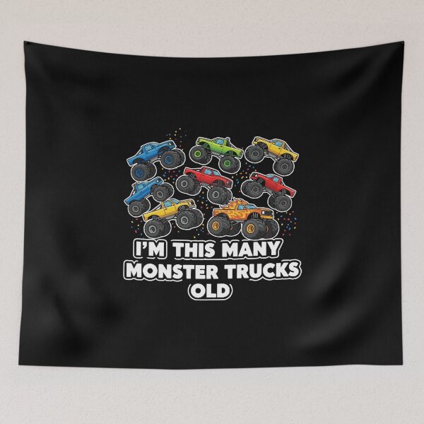 Item preview, I'm This Many Monster Trucks Old Eight Year Old Birthday designed and sold by PopStars1993.