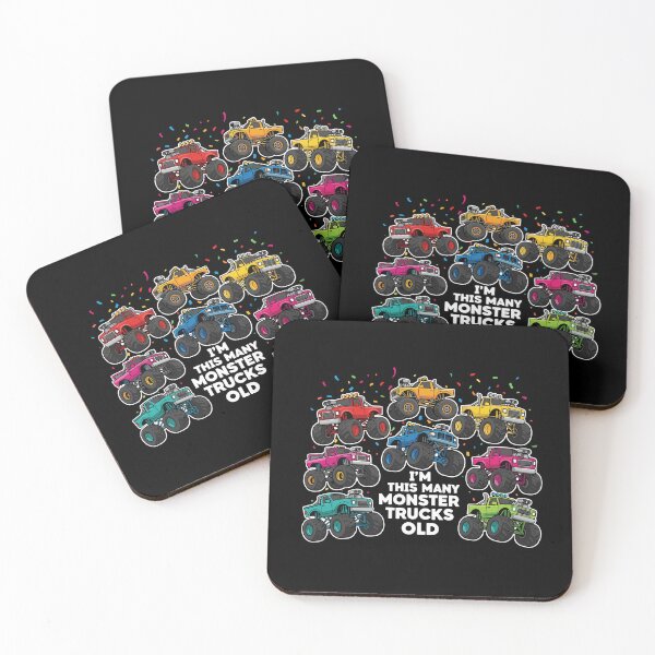 Item preview, I'm This Many Monster Trucks Old Eighth Birthday Boy Kids Celebration designed and sold by PopStars1993.