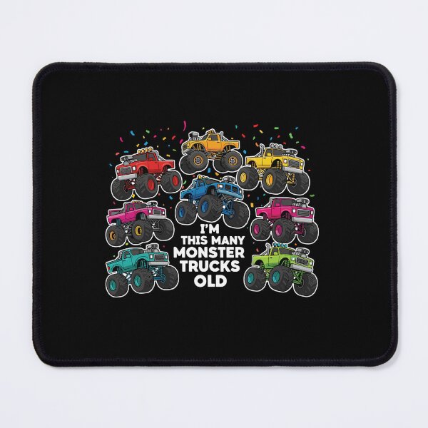 Item preview, I'm This Many Monster Trucks Old Eighth Birthday Boy Kids Celebration designed and sold by PopStars1993.