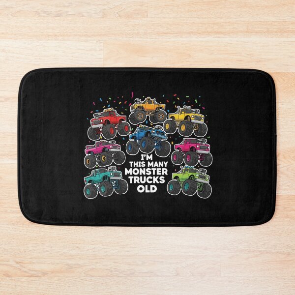Item preview, I'm This Many Monster Trucks Old Eighth Birthday Boy Kids Celebration designed and sold by PopStars1993.