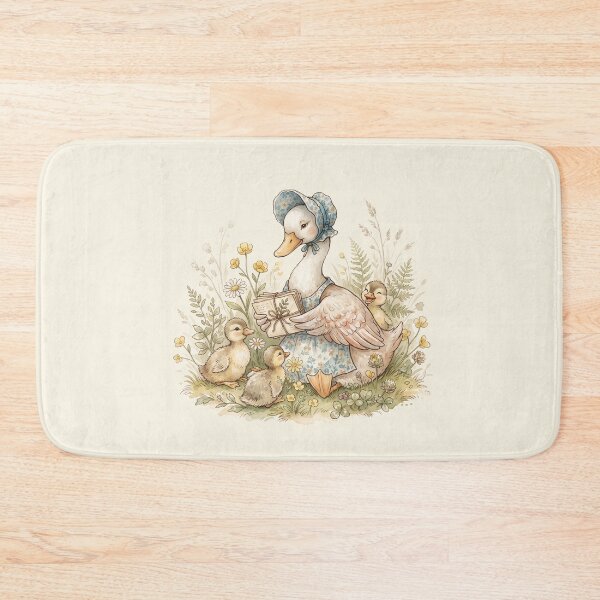 Item preview, Sweet Mother Duck and Ducklings with Letters Illustration designed and sold by Pasteltone.