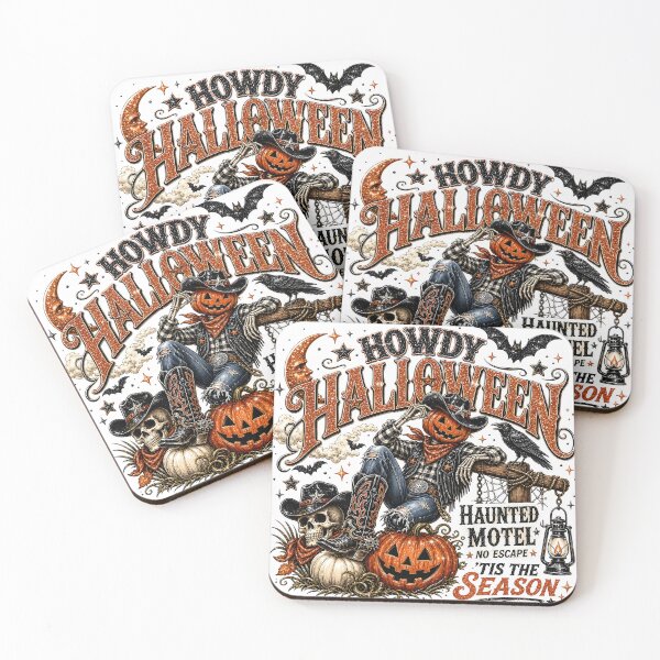 Item preview, Howdy Halloween Cowboy Skeleton Pumpkin Design designed and sold by LunaPixelStudio.