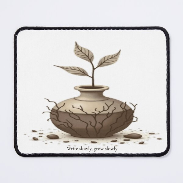 Item preview, Write Slowly, Grow Slowly — Inkwell Botanical Art designed and sold by Art&Fun.