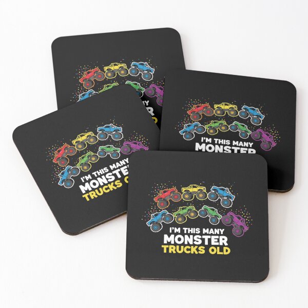 Item preview, I'm This Many Monster Trucks Old Seven Year Old Birthday Kids designed and sold by PopStars1993.