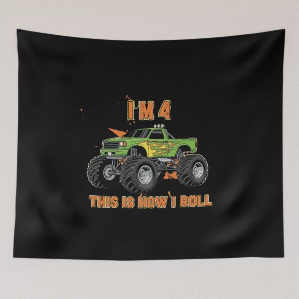 Item preview, I'm 4 This Is How I Roll Monster Truck 4th Birthday Boy designed and sold by PopStars1993.
