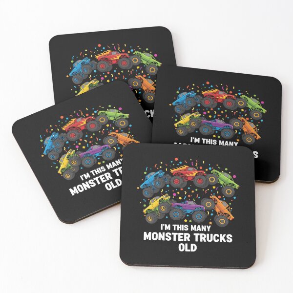 Item preview, I'm This Many Monster Trucks Old Six Year Old Birthday Kids designed and sold by PopStars1993.