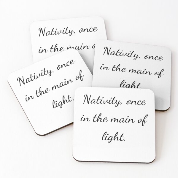 Item preview, “Nativity, once in the main of light,” - handwriting black designed and sold by ariksworld.