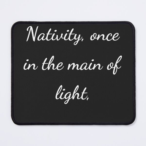 Item preview, “Nativity, once in the main of light,” - handwriting white designed and sold by ariksworld.