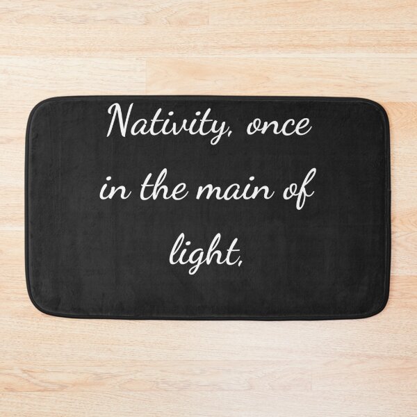 Item preview, “Nativity, once in the main of light,” - handwriting white designed and sold by ariksworld.