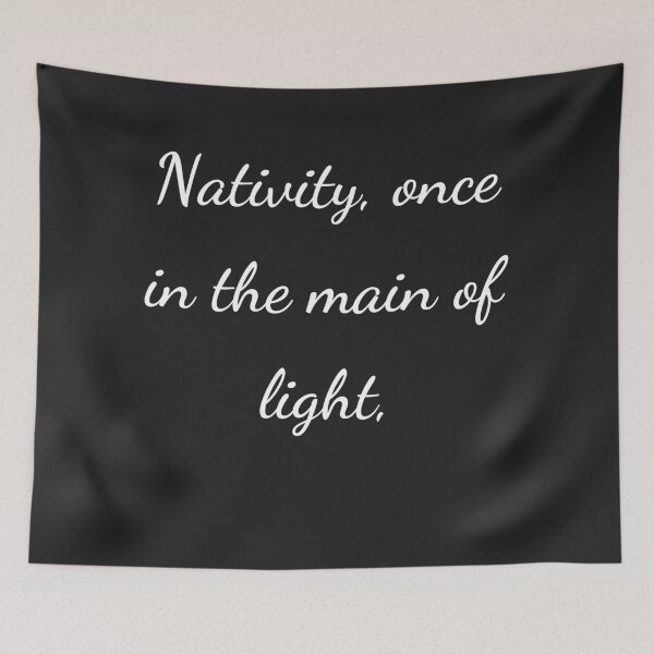 Item preview, “Nativity, once in the main of light,” - handwriting white designed and sold by ariksworld.