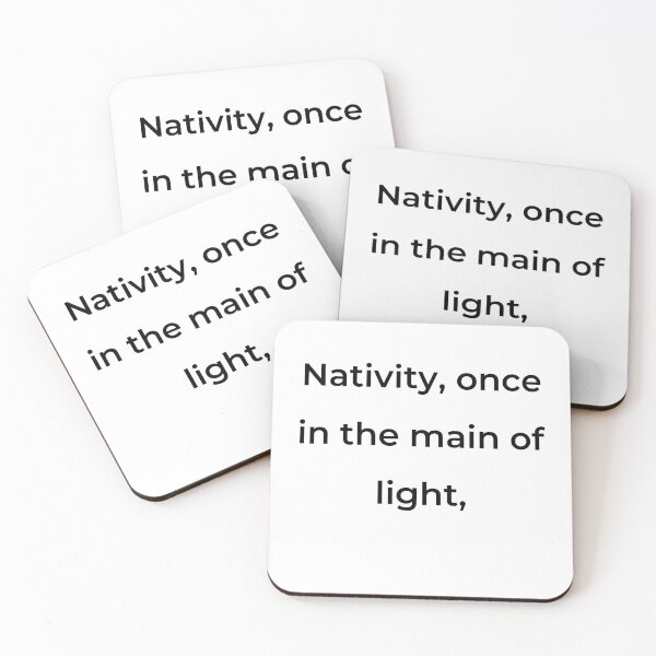 Item preview, “Nativity, once in the main of light,” - print black designed and sold by ariksworld.