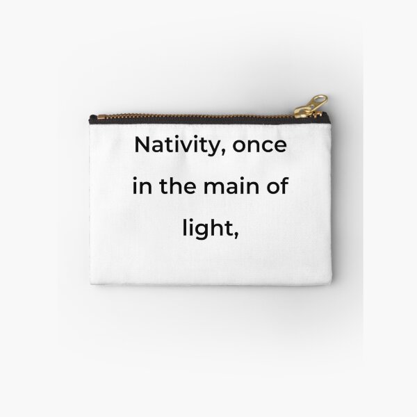 Item preview, “Nativity, once in the main of light,” - print black designed and sold by ariksworld.