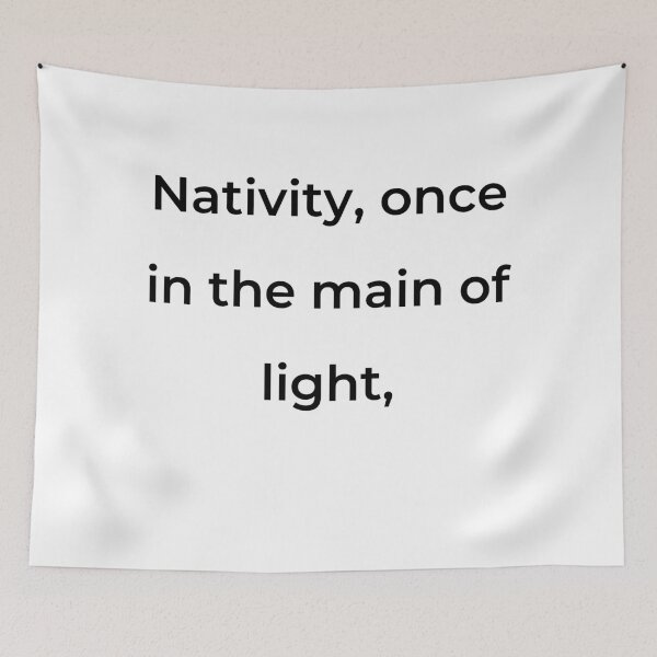 Item preview, “Nativity, once in the main of light,” - print black designed and sold by ariksworld.
