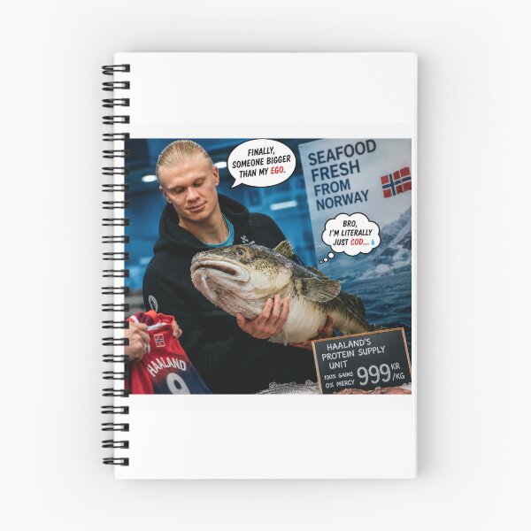 Item preview, Funny fish Erling Haaland meme designed and sold by PatternFly.