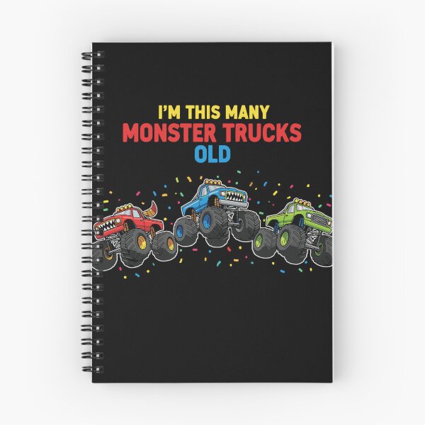 Item preview, I'm This Many Monster Trucks Old Third Birthday Kid Monster Truck designed and sold by PopStars1993.