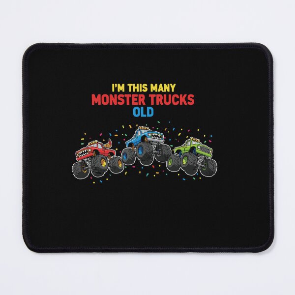 Item preview, I'm This Many Monster Trucks Old Third Birthday Kid Monster Truck designed and sold by PopStars1993.