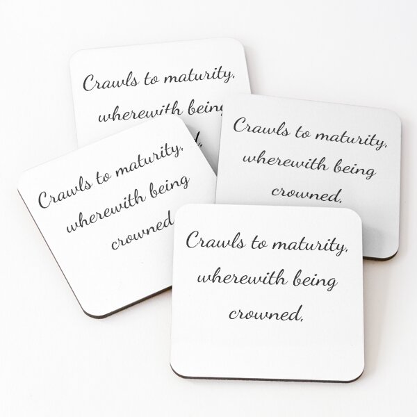 Item preview, “Crawls to maturity, wherewith being crowned,” - handwriting black designed and sold by ariksworld.