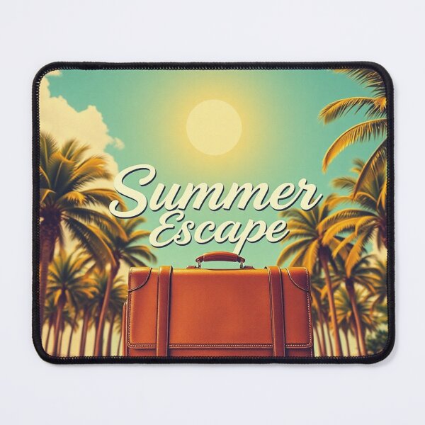 Item preview, Vintage Summer Escape Travel Poster designed and sold by IntelliMindDesigns.