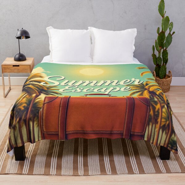 Item preview, Vintage Summer Escape Travel Poster designed and sold by IntelliMindDesigns.