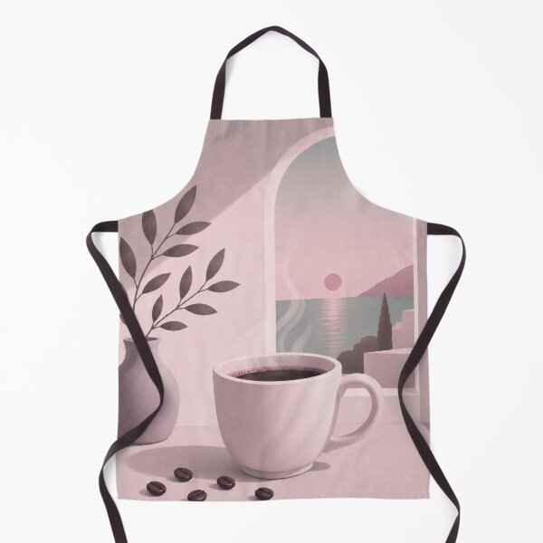 Item preview, Blush Pink Morning Coffee by the Sea | Minimalist Coffee Art designed and sold by joycrysstudio.