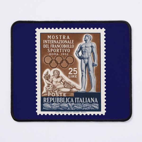 Item preview, Italy 1952 Vintage Sports Postage Stamp Art designed and sold by Schulz Lightprint Studio.