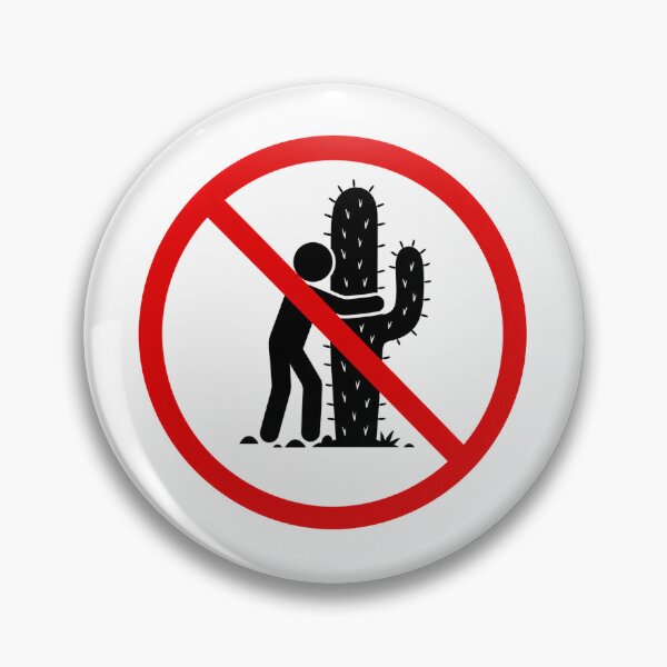 Item preview, Funny No Hugging Cactus Sign designed and sold by MonkiFlipp.