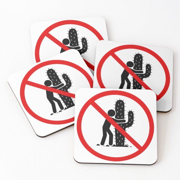 Item preview, Funny No Hugging Cactus Sign designed and sold by MonkiFlipp.