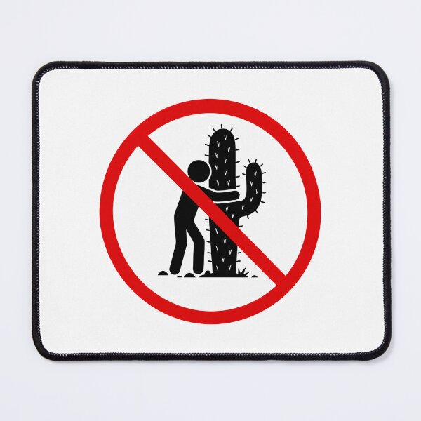 Item preview, Funny No Hugging Cactus Sign designed and sold by MonkiFlipp.