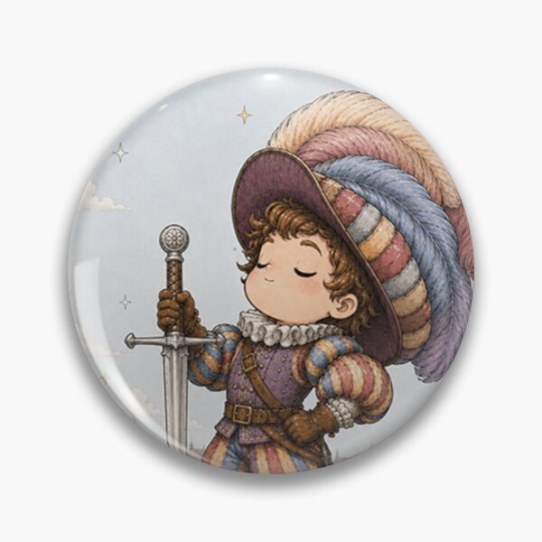 Item preview, Cute HEMA Chibi manga style Landsknecht Character Historical Fencing Art designed and sold by blackdoggdesign.