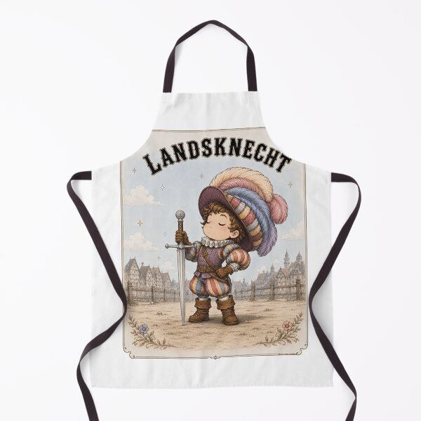 Item preview, Cute HEMA Chibi manga style Landsknecht Character Historical Fencing Art designed and sold by blackdoggdesign.