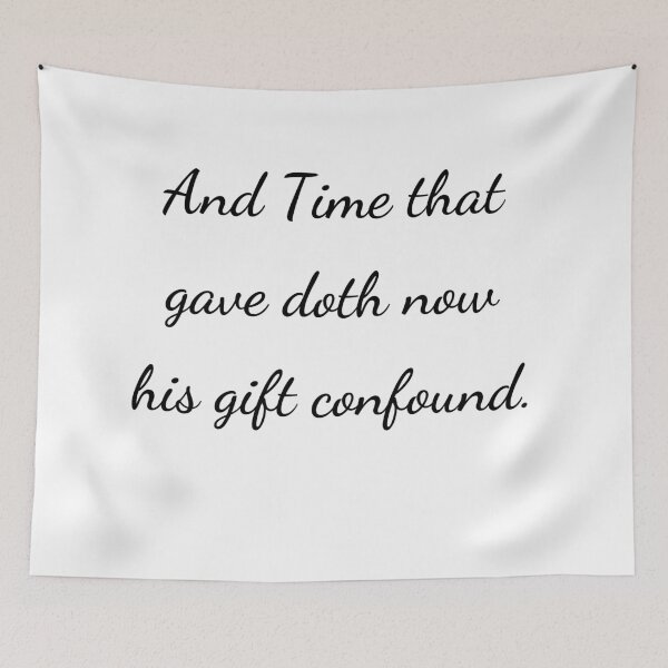 Item preview, “And Time that gave doth now his gift confound.” - handwriting black designed and sold by ariksworld.