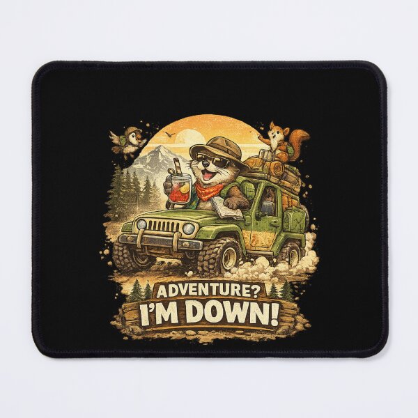 Item preview, Cruisin' For Trouble Funny Raccoon Camping Shirt | Vintage Retro Off Road Adventure Wildlife Graphic Tee designed and sold by Catchy-Couture.