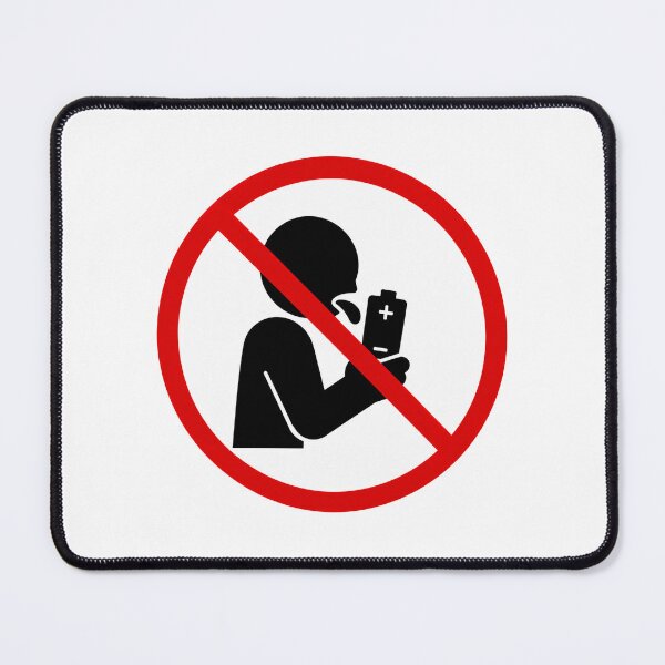 Item preview, Funny No Licking Batteries Sign designed and sold by MonkiFlipp.
