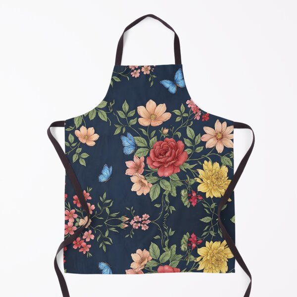 Item preview, Dark Academia Botanical Floral and Blue Butterflies Luxury Aesthetic designed and sold by MAGICKEY2024.