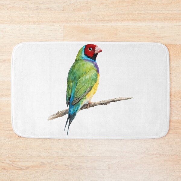 Item preview, Gouldian Finch Watercolour Illustration designed and sold by Jaruart.