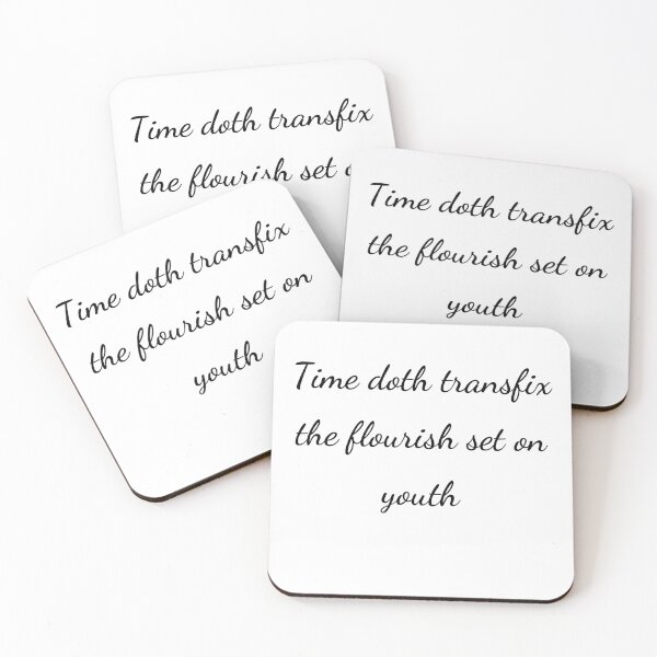 Item preview, “Time doth transfix the flourish set on youth” - handwriting black designed and sold by ariksworld.