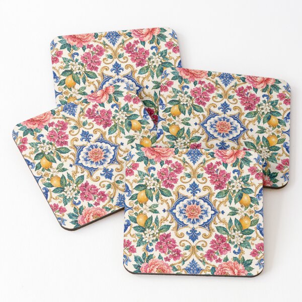 Item preview, Portuguese Palace Garden – Luxury Watercolor Floral Pattern designed and sold by Jandedan.
