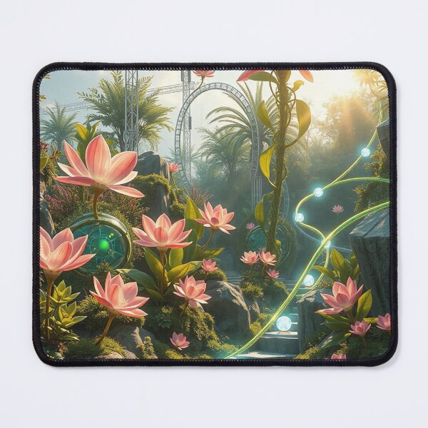 Item preview, Magical Pink Lotus Garden Path designed and sold by IntelliMindDesigns.
