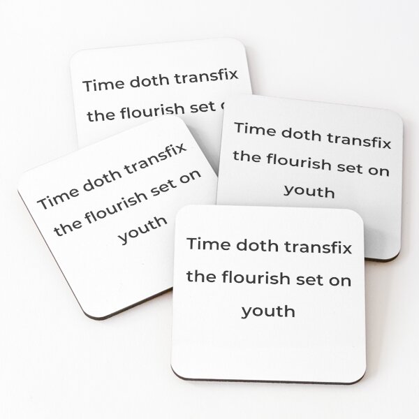 Item preview, “Time doth transfix the flourish set on youth” - print black designed and sold by ariksworld.