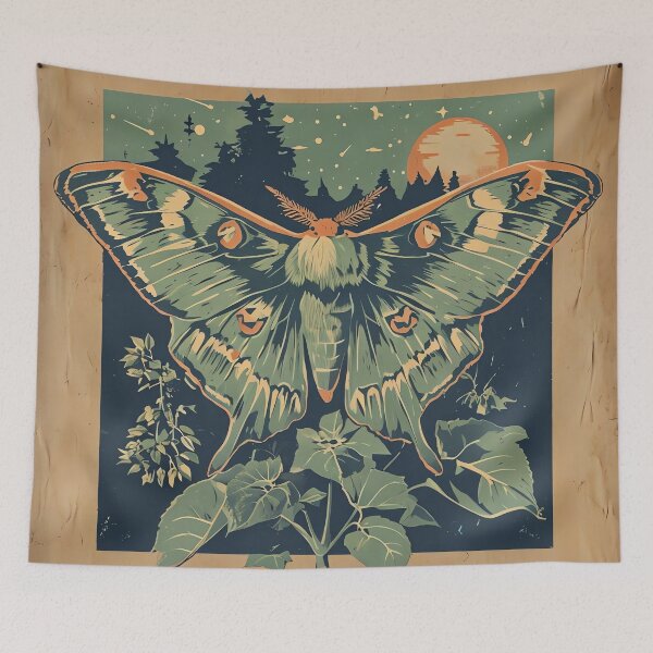 Item preview, Botanical Eclipse Moth designed and sold by ONYX Pixee.