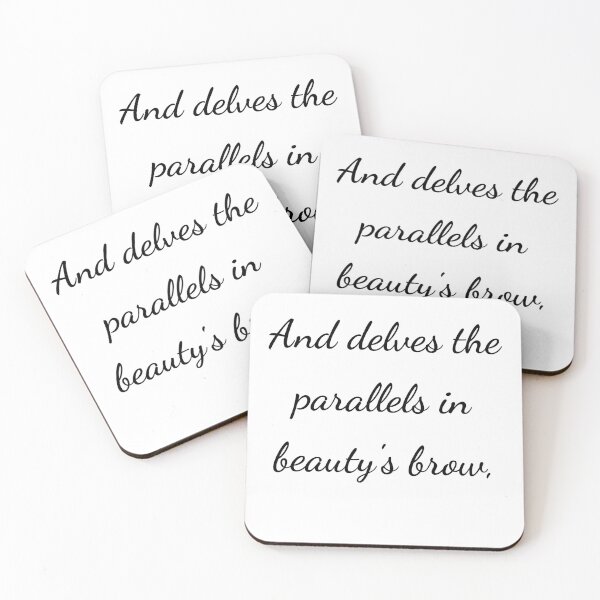 Item preview, “And delves the parallels in beauty’s brow,” - handwriting black designed and sold by ariksworld.