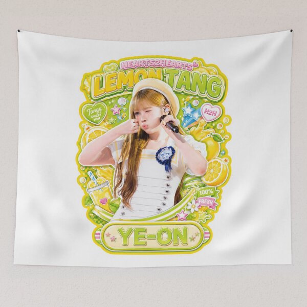 Item preview,  Hearts2Hearts Ye-on Lemon Tang red stage background broadcast visual designed and sold by Valereekmerch.