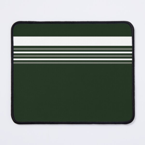 Item preview, Minimal Dark Green Horizontal White Stripes designed and sold by Rubab Designs.
