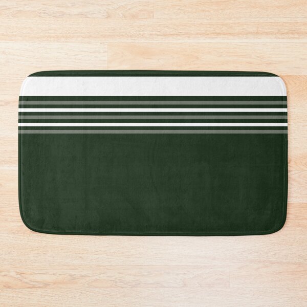 Item preview, Minimal Dark Green Horizontal White Stripes designed and sold by Rubab Designs.