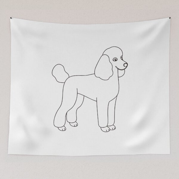 Artikelvorschau, Pudel Freundlich Line Art Geschenk entworfen und verkauft von OneLine Studio.