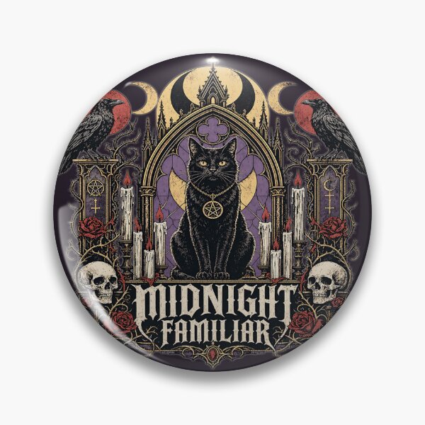 Item preview, Midnight Familiar Gothic Black Cat | Dark Occult Halloween designed and sold by InkspirationGraphics.
